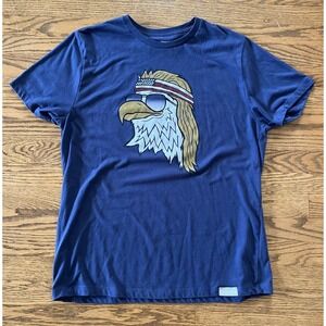 Tipsy Elves Patriotic Epic Eagle Navy Shirt‎ - USA Mullet - Men's XL